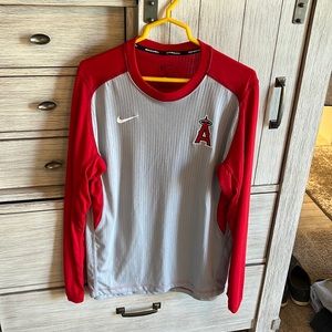 Nike MLB Red and Gray Long Sleeve Shirt